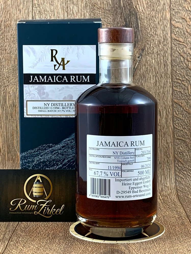 Rum Artesanal Jamaica New Yarmouth 1994-2020, 67,7%