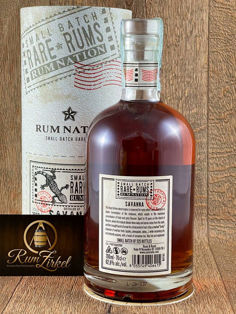 Rum Nation Rare Savanna Grand Arôme 2007-2020, 62,6%