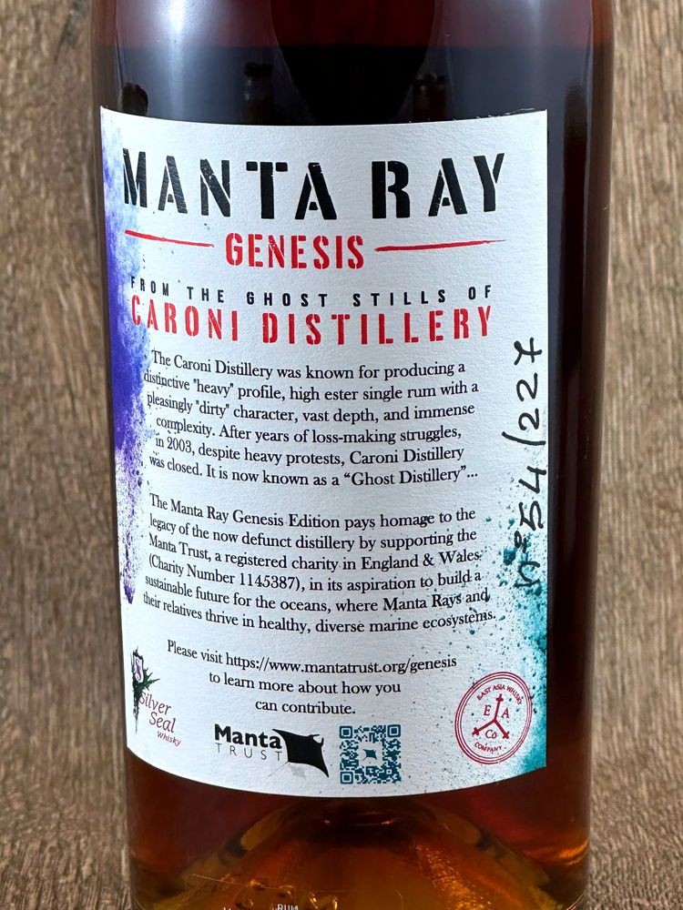 Silver Seal Caroni 1997 Manta Ray, 25yo, 60,4%