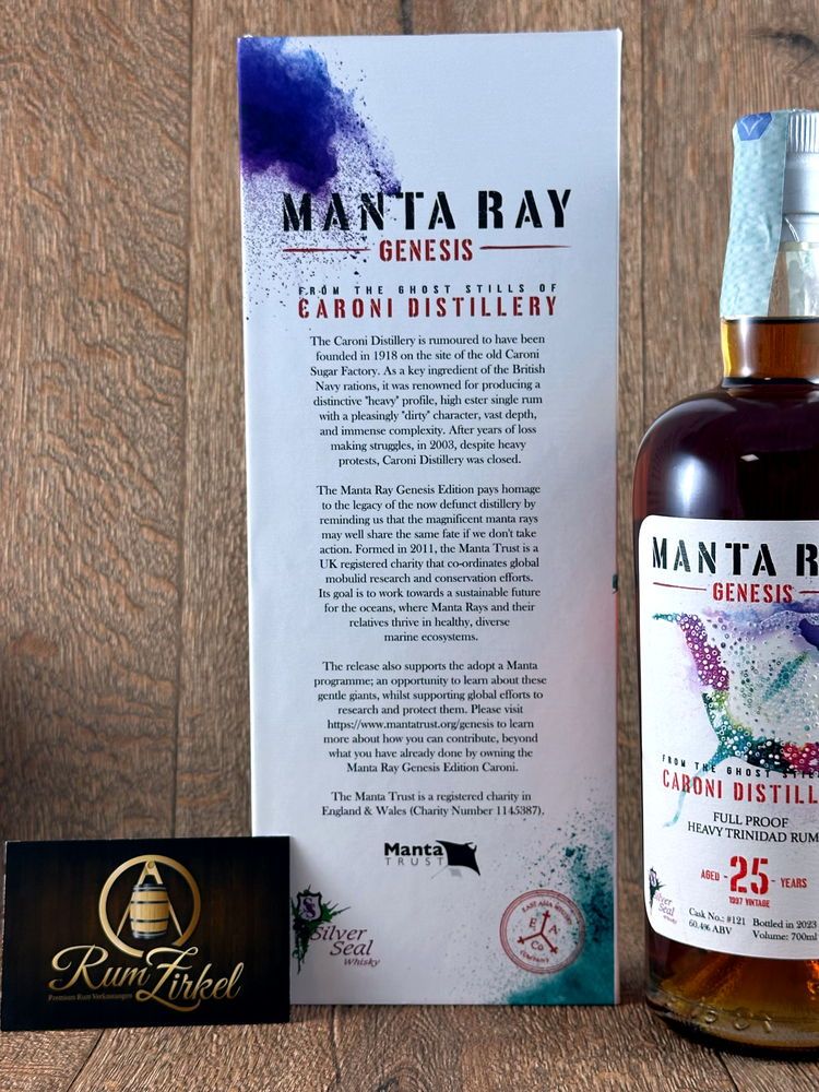 Silver Seal Caroni 1997 Manta Ray, 25yo, 60,4%