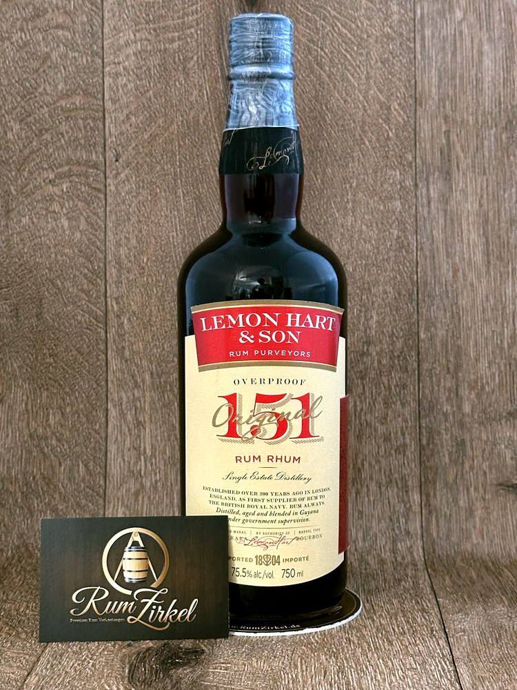 Lemon Hart & Son 151 Overproof, 75,5%