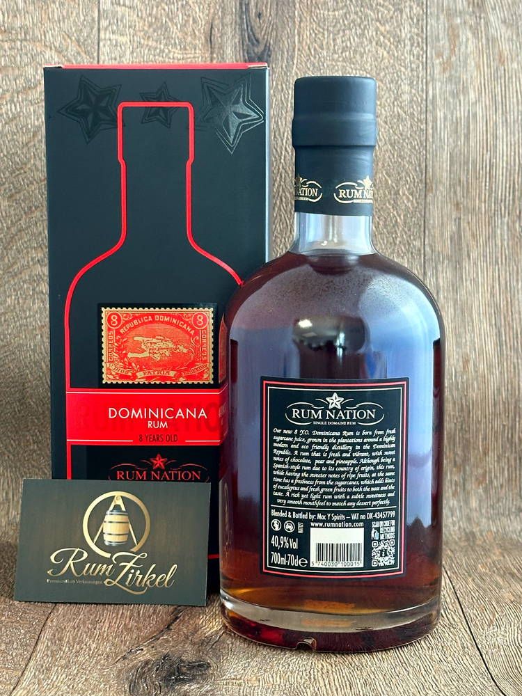 Rum Nation Dominicana 8yo, 40,9%